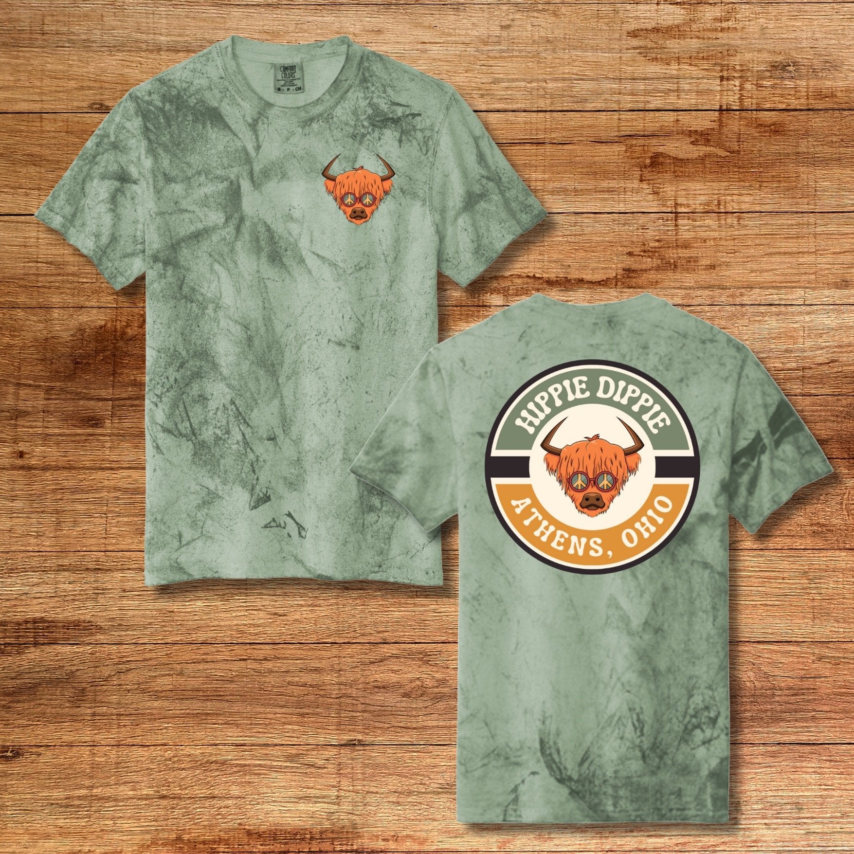 hippie-dippie-ohio-100-cotton-t-shirt-green-burst